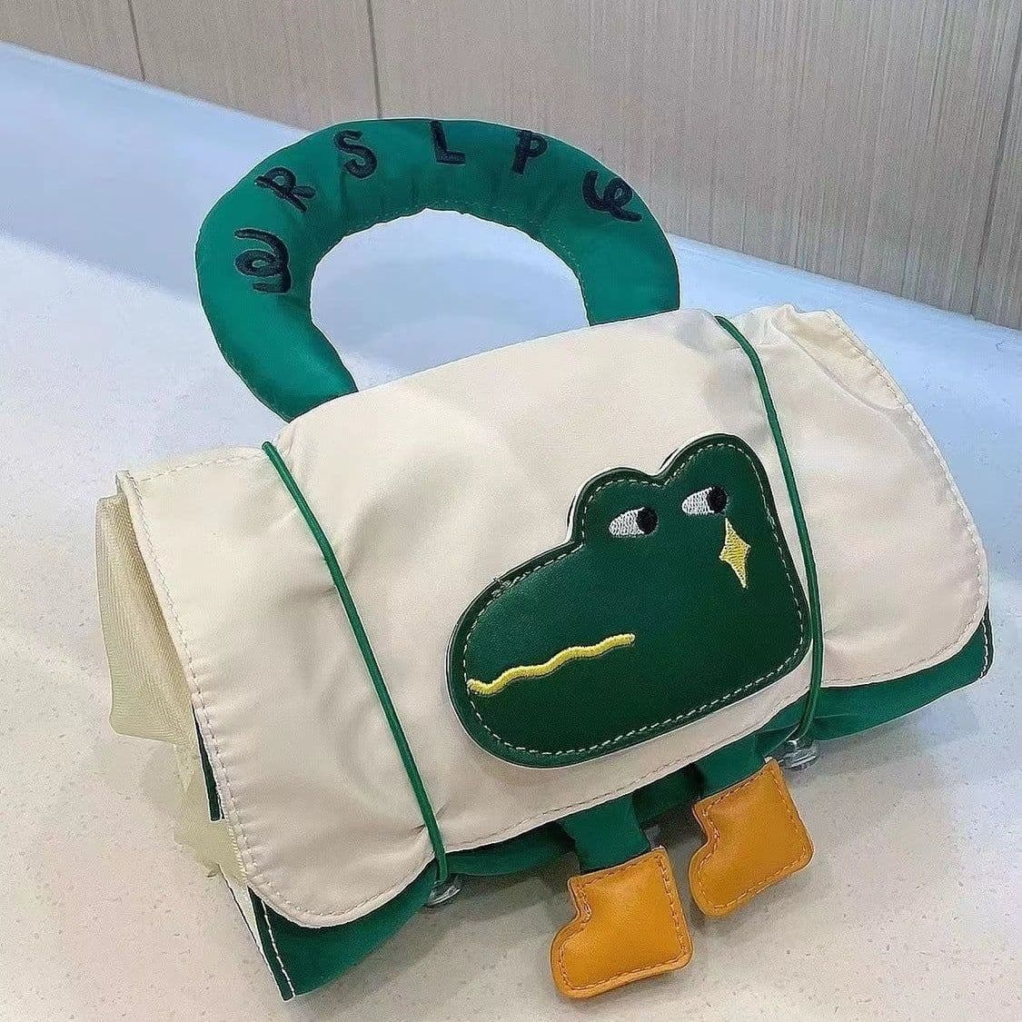 image-New Upgraded Cute Cartoon Large Capacity Makeup Personal Hygiene Bag Mesh Handbag