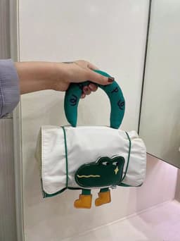 image-New Upgraded Cute Cartoon Large Capacity Makeup Personal Hygiene Bag Mesh Handbag