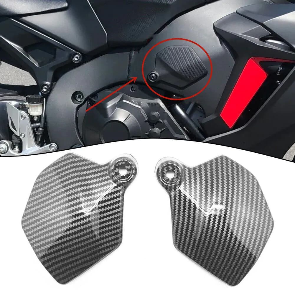 image-Carbon Fiber Side Upper Frame Cover Motorcycle Bodywork Fairing