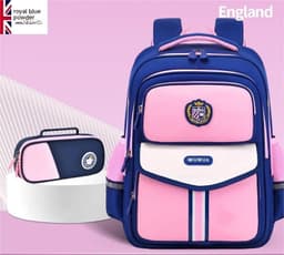 image-Primary School Student Waterproof Spine Protection Waist Support Large Capacity Backpack Oxford Cloth For Boys And Girls