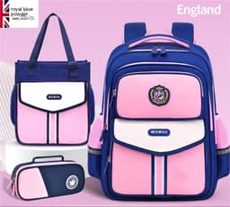 image-Primary School Student Waterproof Spine Protection Waist Support Large Capacity Backpack Oxford Cloth For Boys And Girls