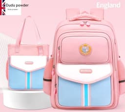 image-Primary School Student Waterproof Spine Protection Waist Support Large Capacity Backpack Oxford Cloth For Boys And Girls