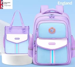 image-Primary School Student Waterproof Spine Protection Waist Support Large Capacity Backpack Oxford Cloth For Boys And Girls