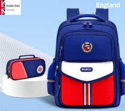 image-Primary School Student Waterproof Spine Protection Waist Support Large Capacity Backpack Oxford Cloth For Boys And Girls