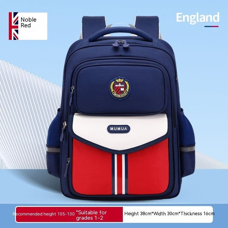 image-Primary School Student Waterproof Spine Protection Waist Support Large Capacity Backpack Oxford Cloth For Boys And Girls