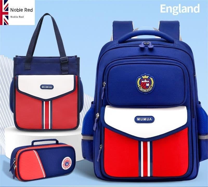 image-Primary School Student Waterproof Spine Protection Waist Support Large Capacity Backpack Oxford Cloth For Boys And Girls