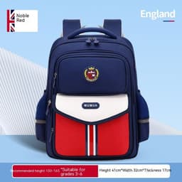 image-Primary School Student Waterproof Spine Protection Waist Support Large Capacity Backpack Oxford Cloth For Boys And Girls