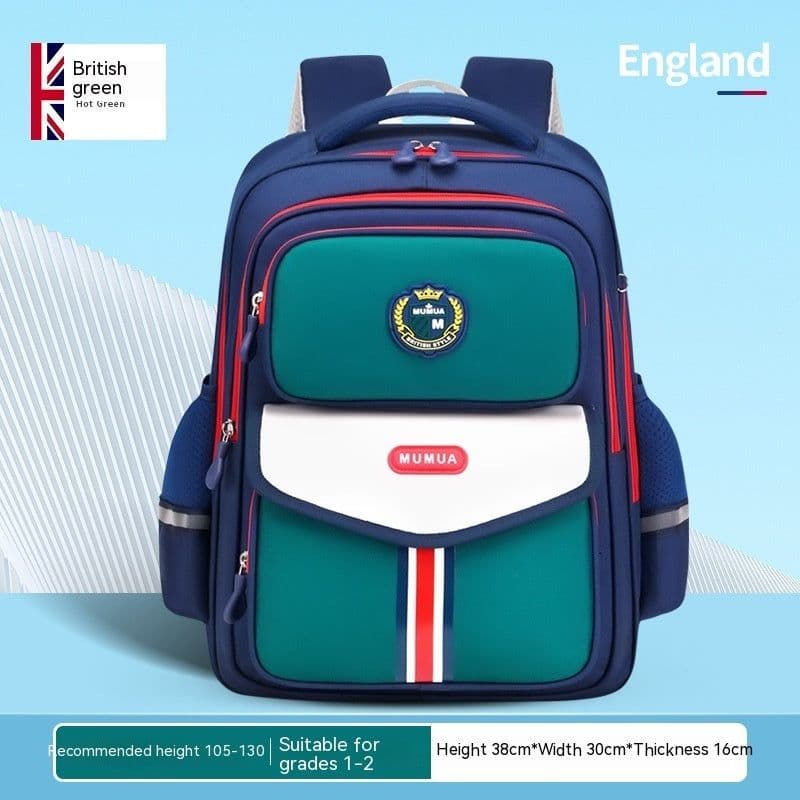 image-Primary School Student Waterproof Spine Protection Waist Support Large Capacity Backpack Oxford Cloth For Boys And Girls