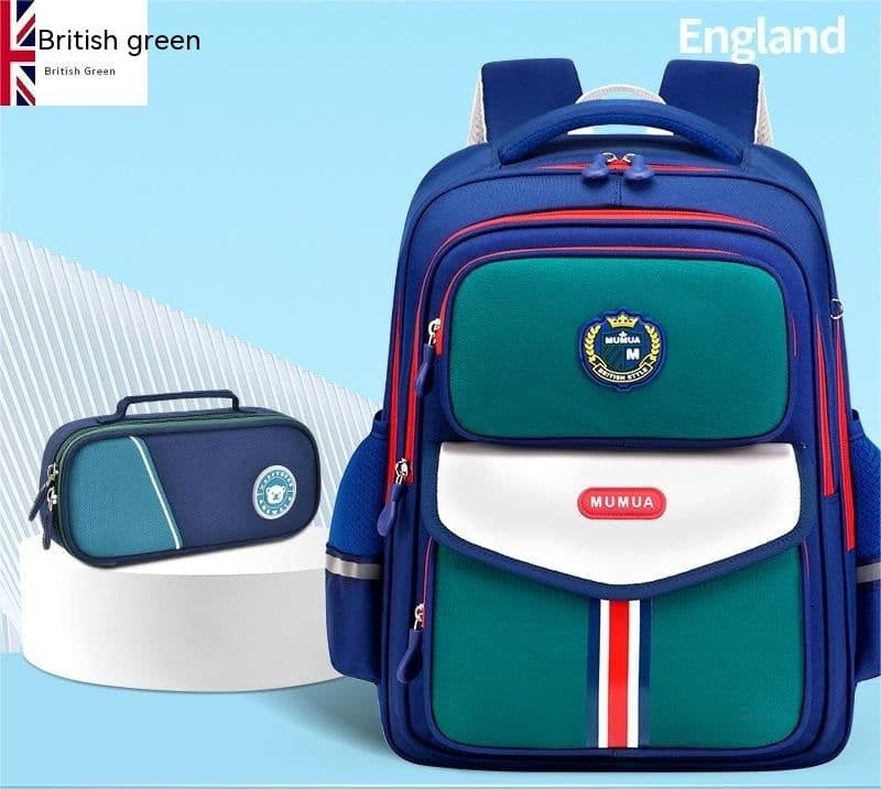 image-Primary School Student Waterproof Spine Protection Waist Support Large Capacity Backpack Oxford Cloth For Boys And Girls