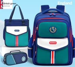 image-Primary School Student Waterproof Spine Protection Waist Support Large Capacity Backpack Oxford Cloth For Boys And Girls