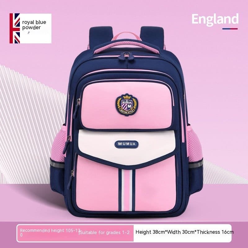 image-Primary School Student Waterproof Spine Protection Waist Support Large Capacity Backpack Oxford Cloth For Boys And Girls