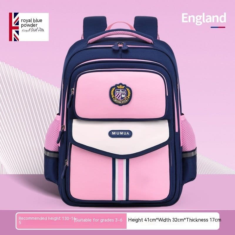 image-Primary School Student Waterproof Spine Protection Waist Support Large Capacity Backpack Oxford Cloth For Boys And Girls