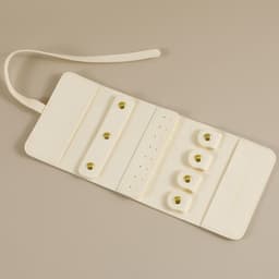 image-Portable And Versatile Small Jewelry Roll Earring Ring Ear Stud Necklace Watch Pouch