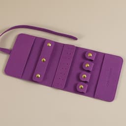 image-Portable And Versatile Small Jewelry Roll Earring Ring Ear Stud Necklace Watch Pouch