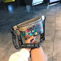 image-Hip Hop Fashion Painted Graffiti Small Casual Slanted Chest Bag