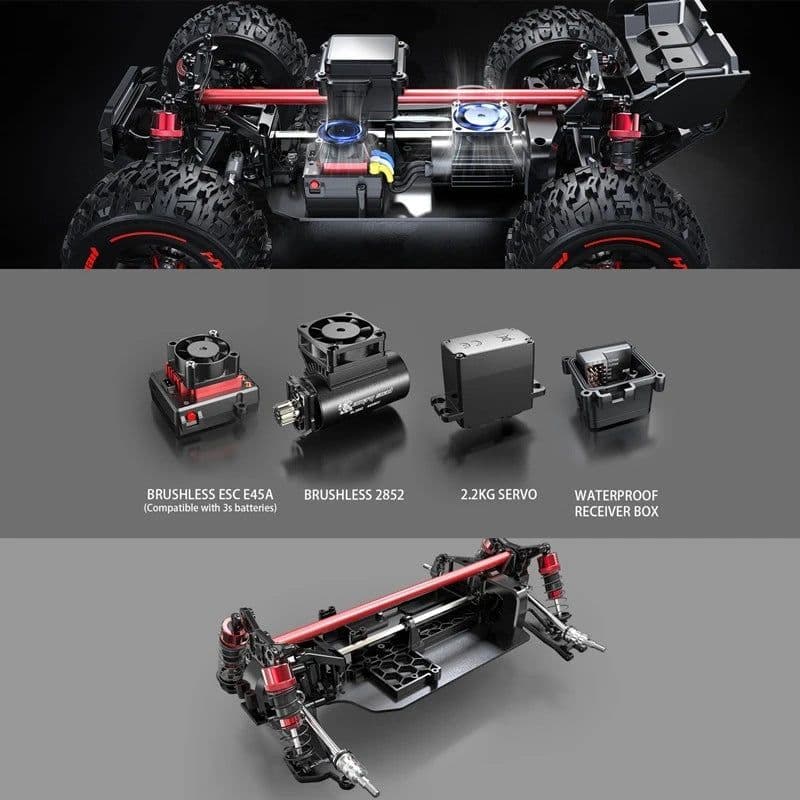 image-Brushless RC Car High Speed Drift Truck 24g Remote Control Car