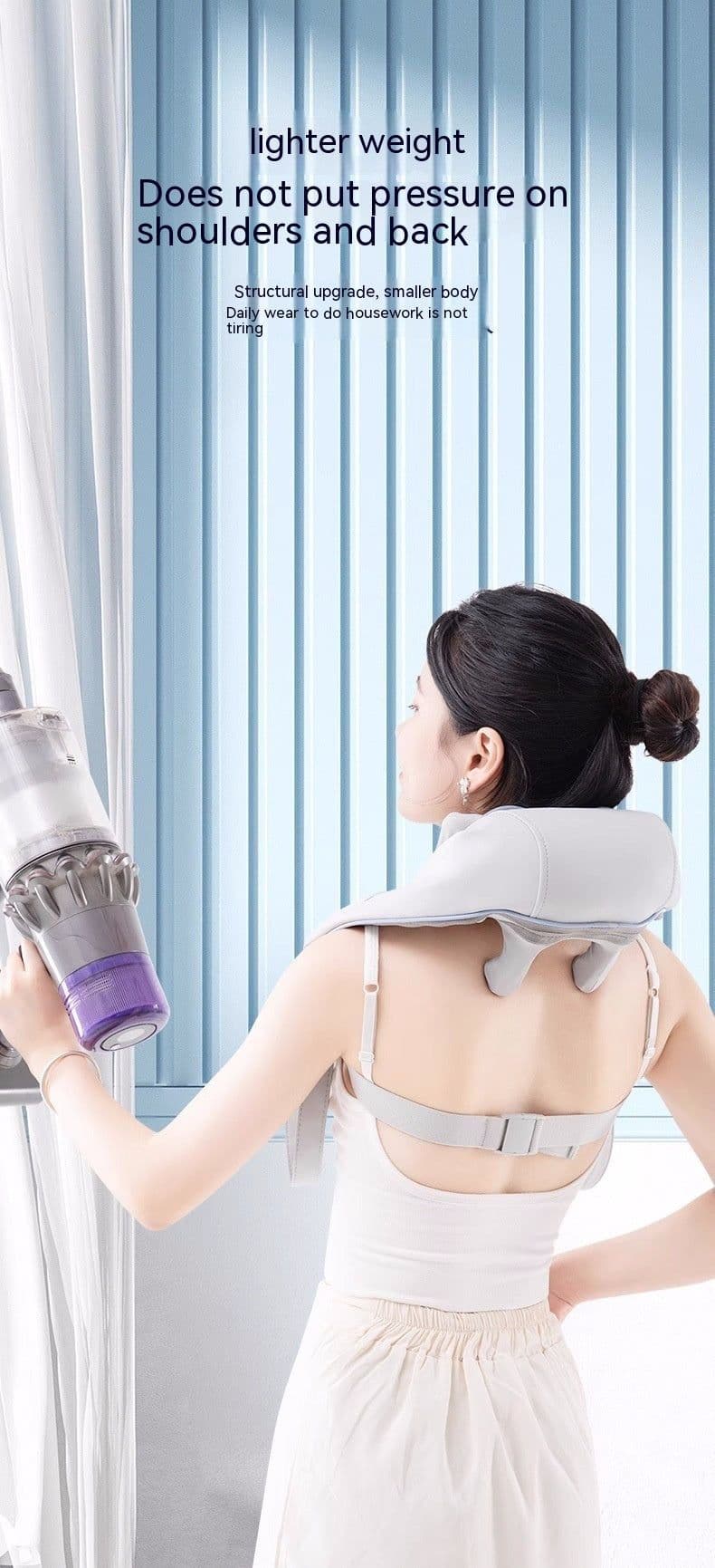 image-Cervical Oblique Muscle Massager Shoulder Hot Compress Rechargeable Massage Shawl Neck
