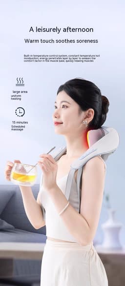 image-Cervical Oblique Muscle Massager Shoulder Hot Compress Rechargeable Massage Shawl Neck