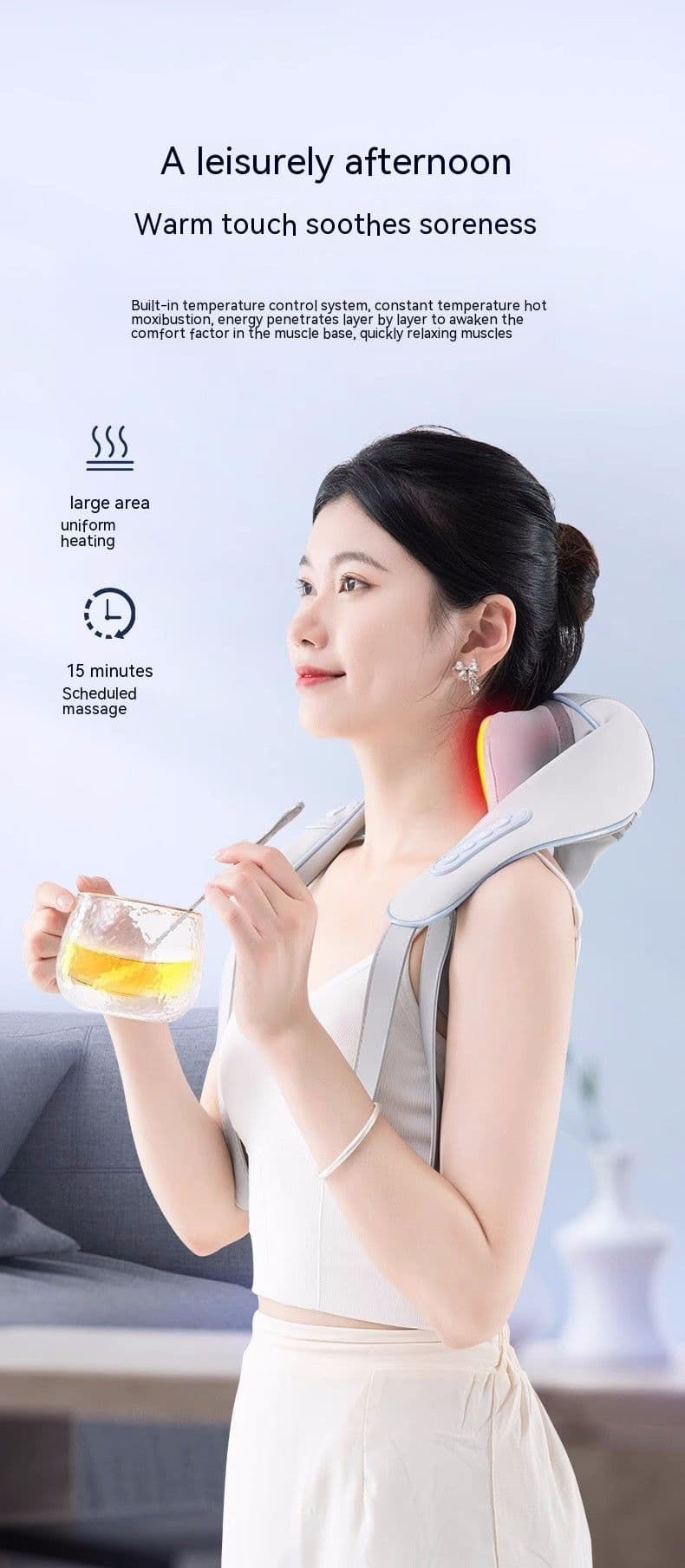 image-Cervical Oblique Muscle Massager Shoulder Hot Compress Rechargeable Massage Shawl Neck