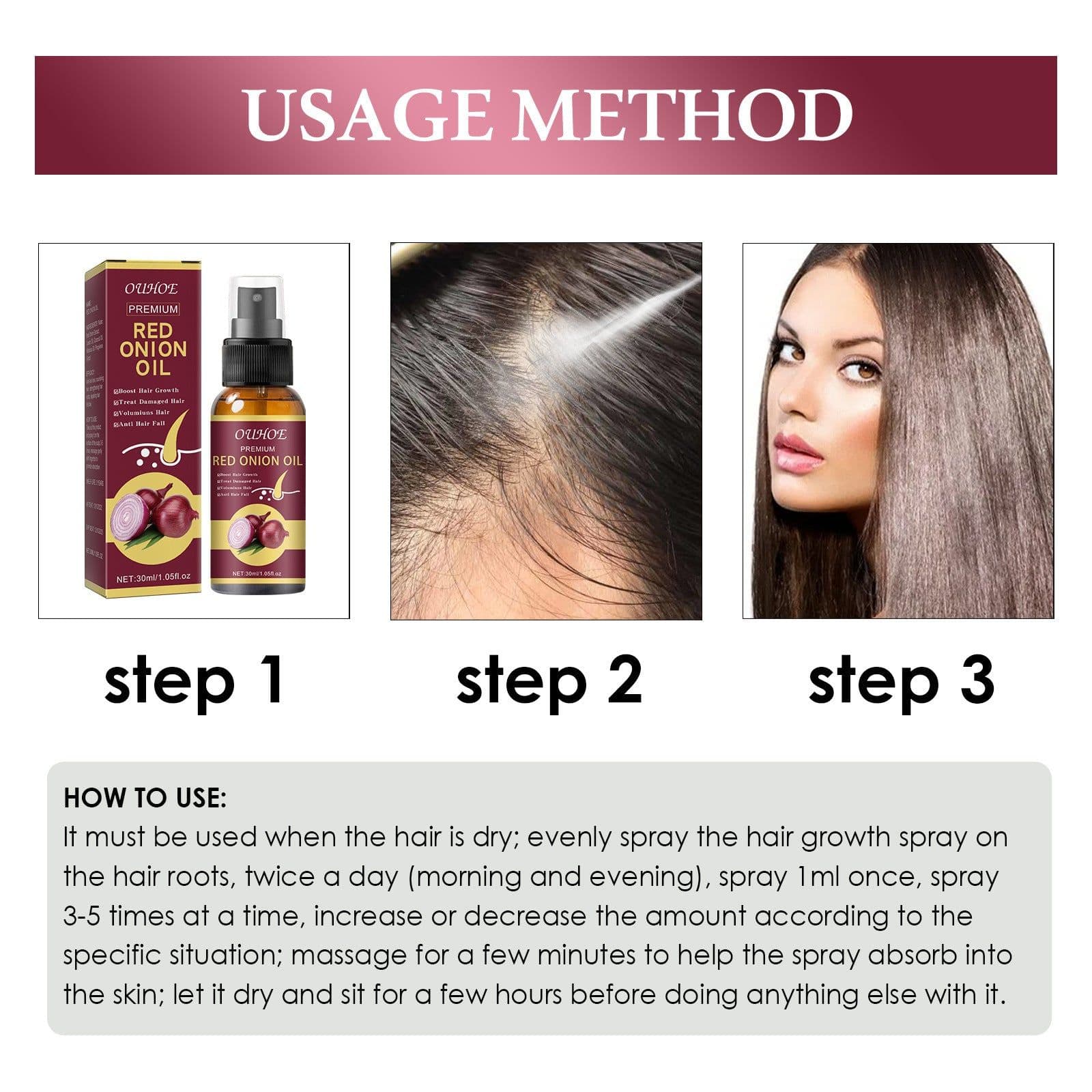image-Onion Hair Essential Oil Spray