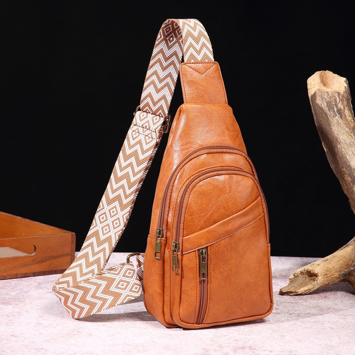 image-European And American Ladies Casual Fashion Retro Chest Bag