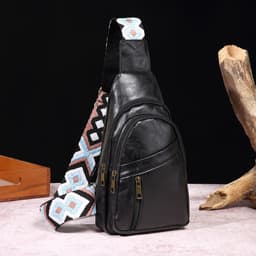 image-European And American Ladies Casual Fashion Retro Chest Bag