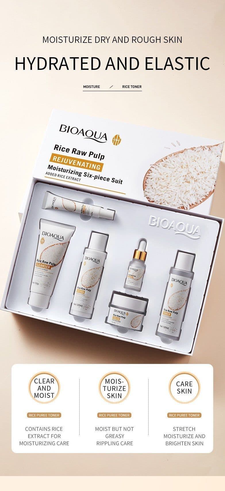 image-Puree Skin Rejuvenation Moisturizing Six-piece Set Hydrating Skin Care Products