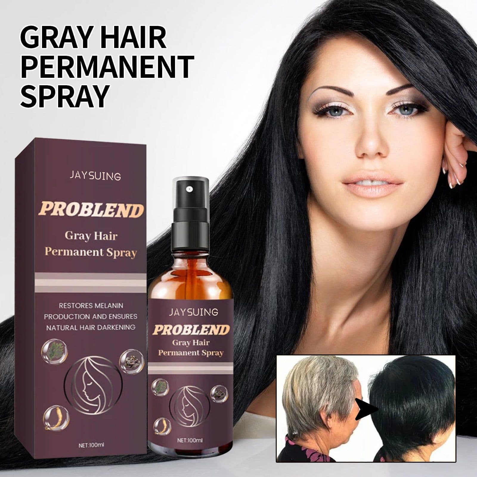 image-Nourishing Black Hair Soft And Natural Brightening Spray