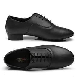 image-Latin Dance Shoes Men's Mid Heel Soft Bottom Practice Shoes
