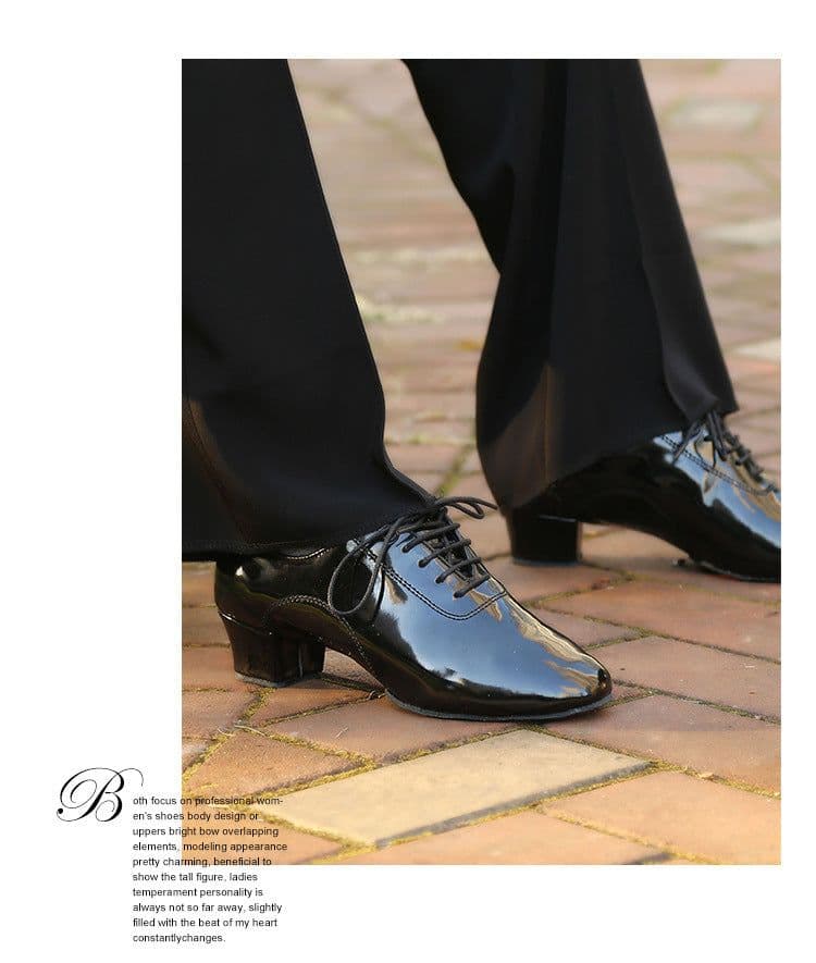 image-Men's Soft Leather Two-sole Latin Dance Shoes Are Comfortable