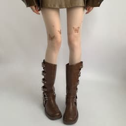 image-Lolita Tattoo Y2g Tattoo Print Butterfly Stockings
