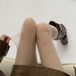 image-Lolita Tattoo Y2g Tattoo Print Butterfly Stockings