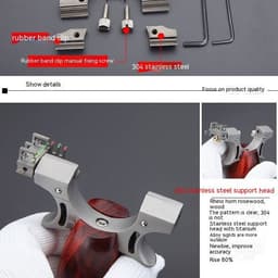 image-Stainless Steel Wooden Patch Flat Leather Lock Phoenix Six Generation Outdoor Shooting Pressure Bomb Work Frame