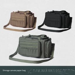 image-Outdoor Camping Picnic Wild Tableware Storage Tactical Compartment Sundries Portable Shoulder Bag