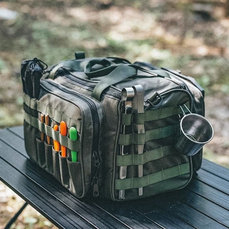 image-Outdoor Camping Picnic Wild Tableware Storage Tactical Compartment Sundries Portable Shoulder Bag