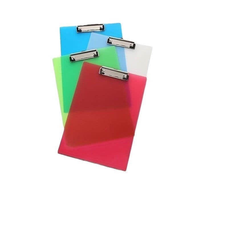 image-A4 Plate Holder Transparent Plate Writing Board Pad Metal Flat Clip Drawing Board Office Folder Folder