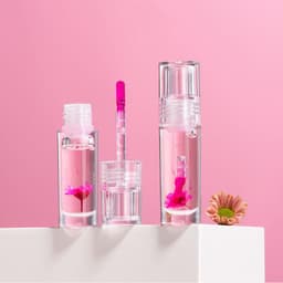 image-Flower Color Changing Lip Oil Moisturizing Jelly Lipgloss Clear Temperature Change Liquid Lipstick Reduce Lip Line Make Up