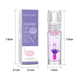 image-Flower Color Changing Lip Oil Moisturizing Jelly Lipgloss Clear Temperature Change Liquid Lipstick Reduce Lip Line Make Up