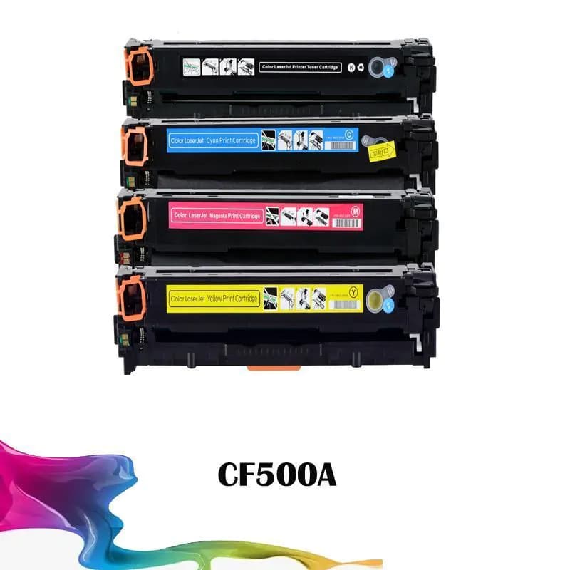 image-Applicable To M281fdw M280nw Toner Cartridge M254dwnw CF500A 202A Cf5 40 Toner Cartridge