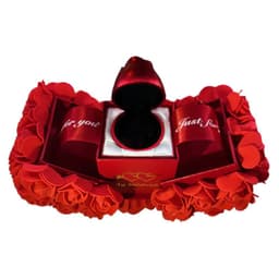 image-Valentines Day Gift Soap Rose Gift Box Crystal Pendant Necklace Eternal Flower Jewelry Box Set Wedding Birthday Gift For Girlfriend