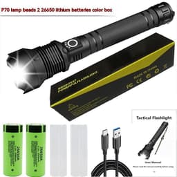 image-Aluminum Alloy Telescopic Zoom Usb Charging Xhp70 Strong Light Flashlight