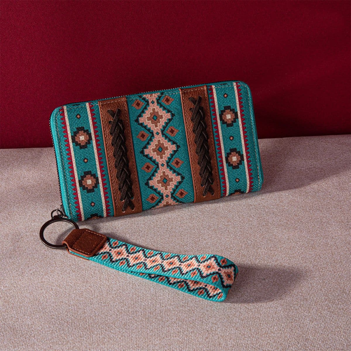 image-Vintage Cotton And Linen Printed Women's Wallet