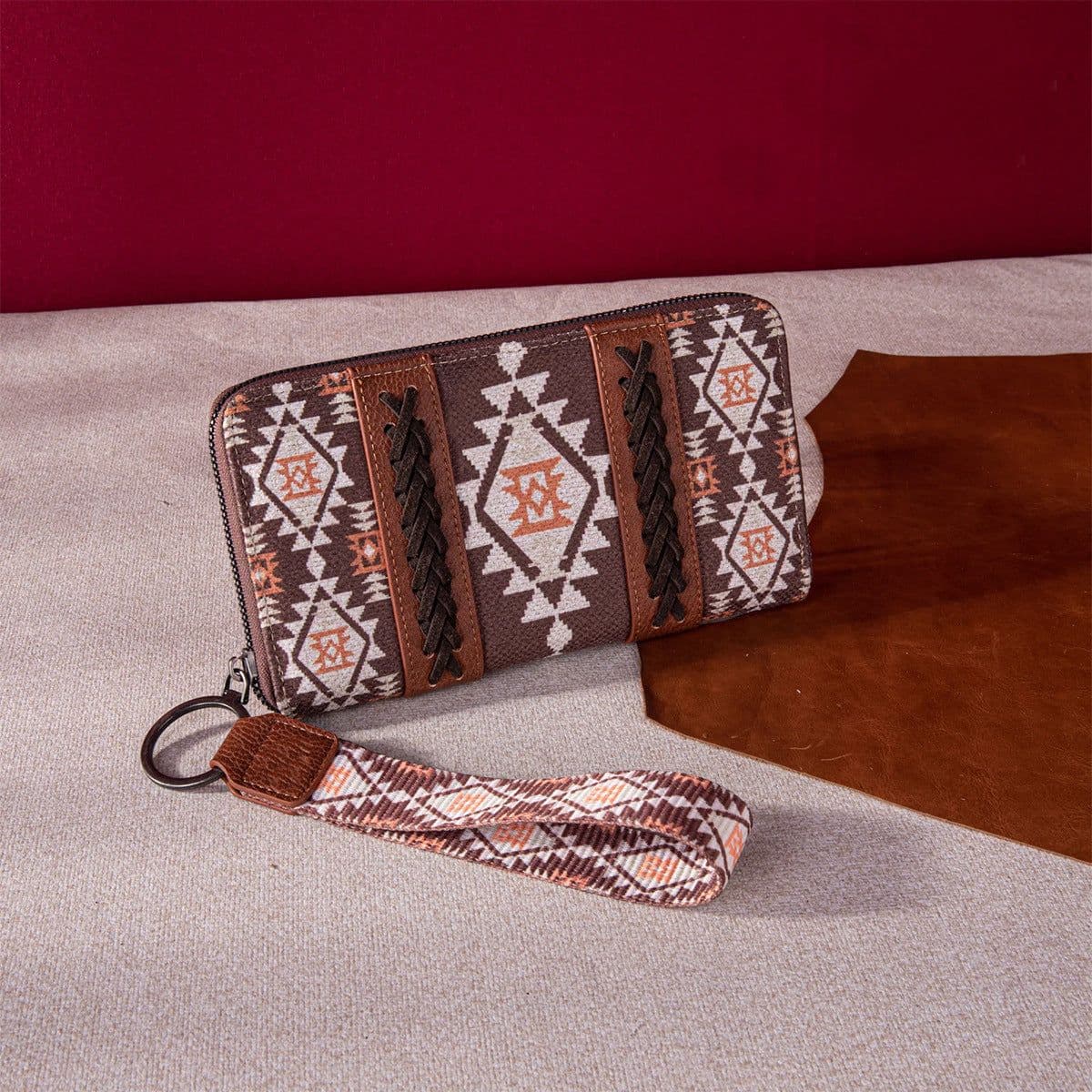image-Vintage Cotton And Linen Printed Women's Wallet