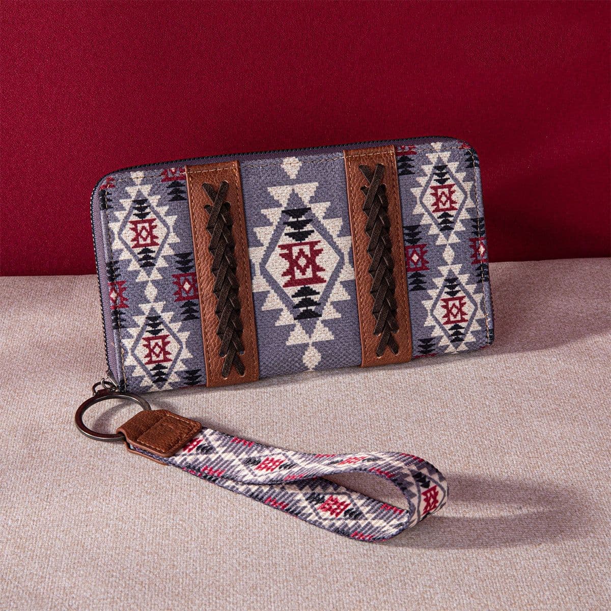 image-Vintage Cotton And Linen Printed Women's Wallet