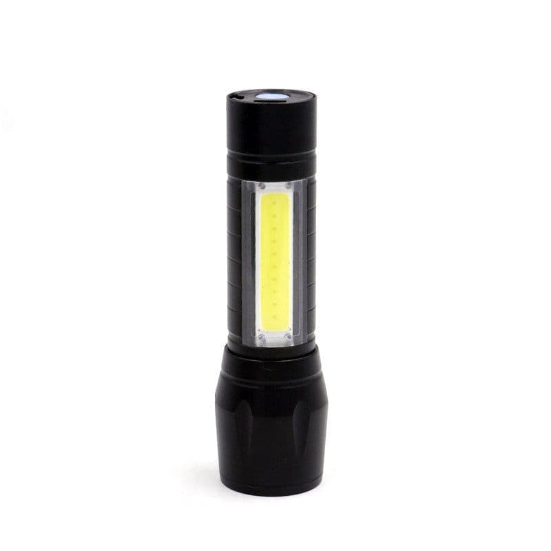 image-Mini USB Power Torch Multi-function Zoom Cob Flashlight Outdoor Camping Flashlight