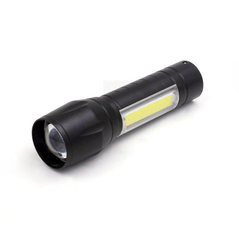 image-Mini USB Power Torch Multi-function Zoom Cob Flashlight Outdoor Camping Flashlight