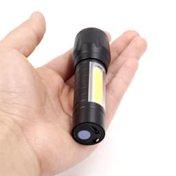 image-Mini USB Power Torch Multi-function Zoom Cob Flashlight Outdoor Camping Flashlight