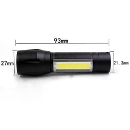 image-Mini USB Power Torch Multi-function Zoom Cob Flashlight Outdoor Camping Flashlight