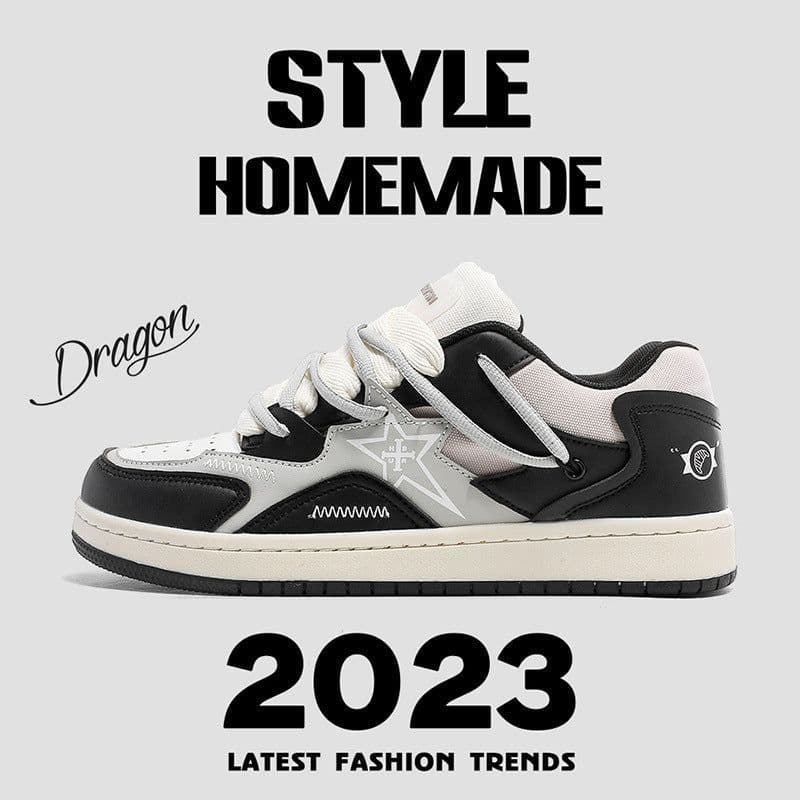 image-Men's Shoes Breathable Sneaker Men's Thick Rope Low-top Sneakers Lovers Wild Casual Skateboard Shoes