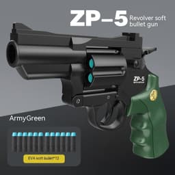 image-Children's Left-wheel Soft Bullet Gun Continuous Pistol Toy Smashing Gun Simulation Boy